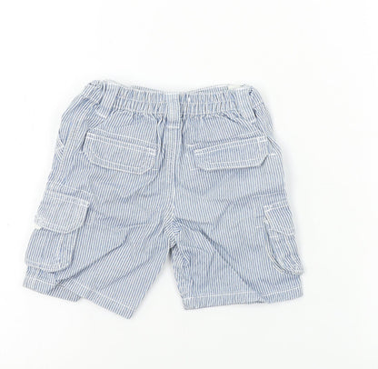 Rebel Boys Blue Striped  Cropped Trousers Size 18-24 Months