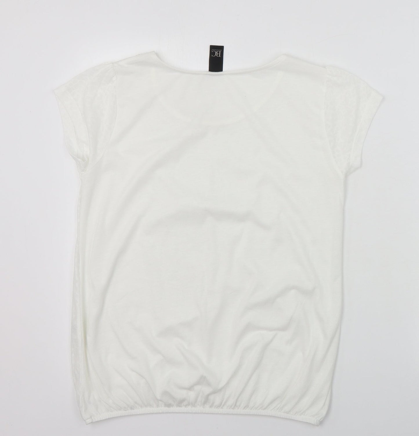 bb collections  Womens White   Basic T-Shirt Size 14