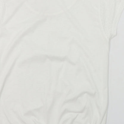 bb collections  Womens White   Basic T-Shirt Size 14