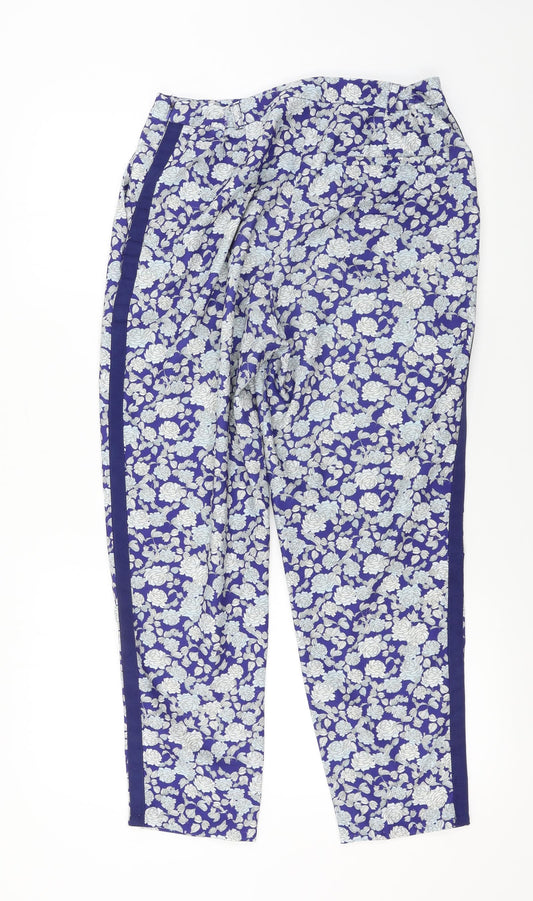 Womens UK Size 12 ASOS Regular Fit  Blue Trousers