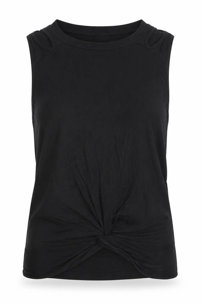 Womens UK Size L SheIn Black Basic Tank
