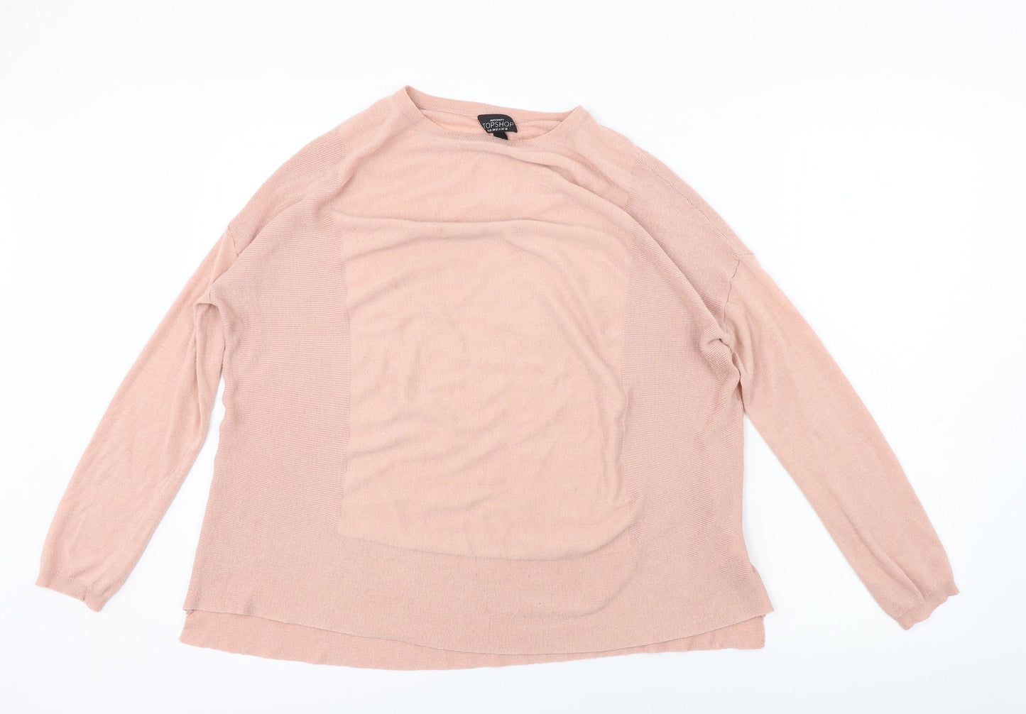 Womens UK Size 10 Topshop Pink Pullover Jumper