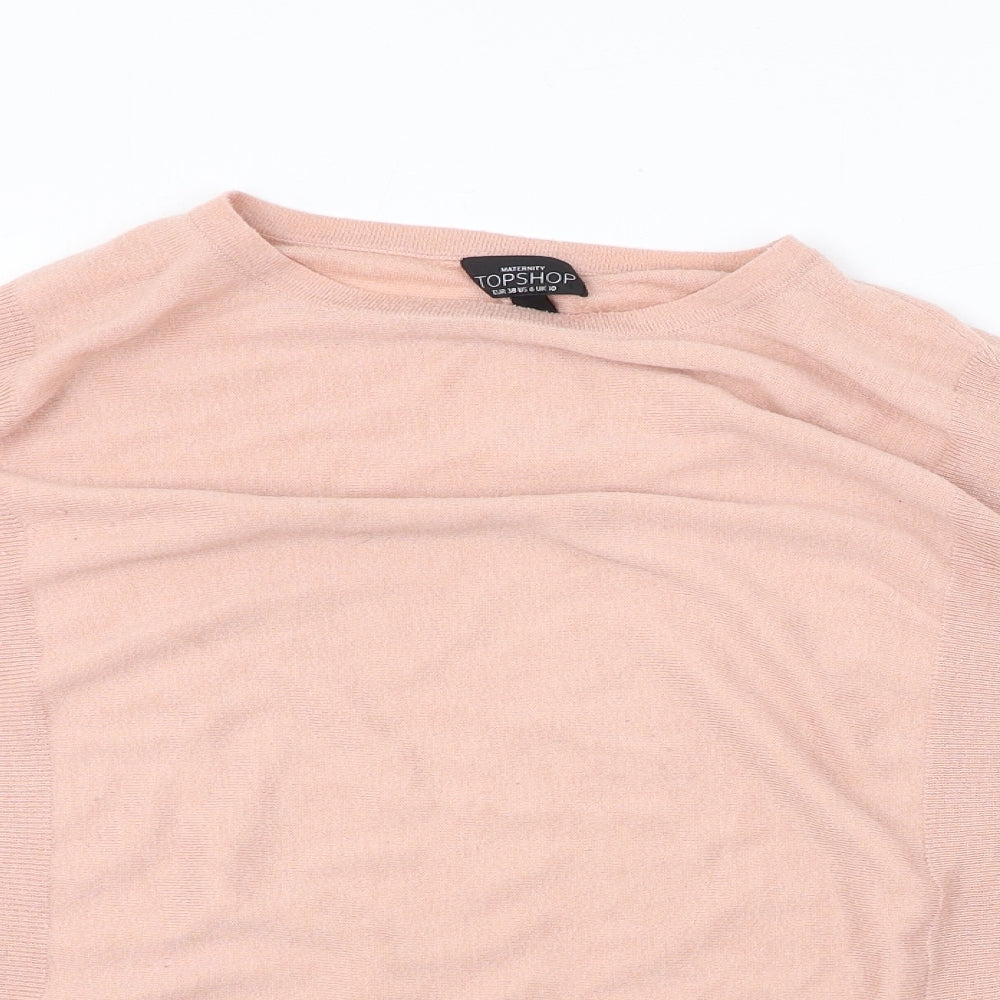 Womens UK Size 10 Topshop Pink Pullover Jumper