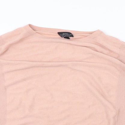 Womens UK Size 10 Topshop Pink Pullover Jumper