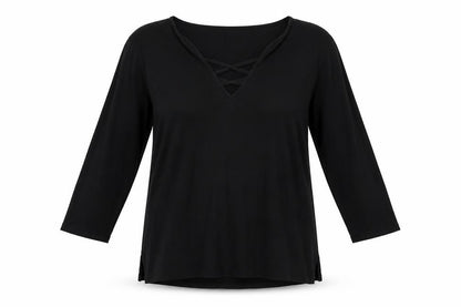 Womens UK Size 12 New Look Black Basic T-Shirt