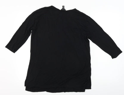 Womens UK Size 12 New Look Black Basic T-Shirt