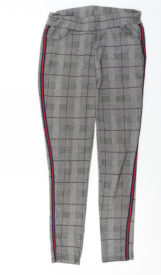 Preworn  Womens Grey Check  Trousers  Size L L23 in