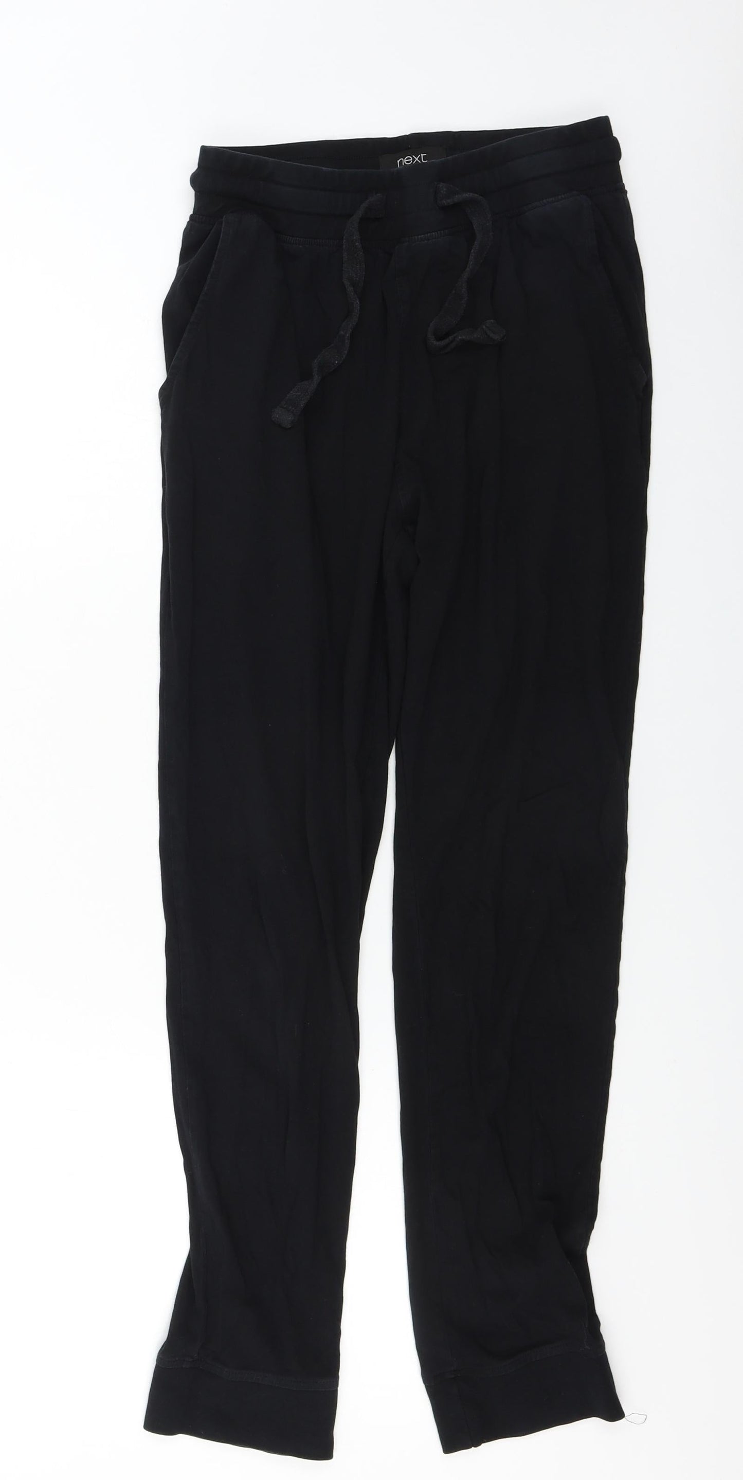 Womens UK Size S NEXT Regular Fit Sweatpants Black Trousers