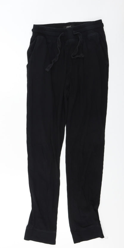 Womens UK Size S NEXT Regular Fit Sweatpants Black Trousers