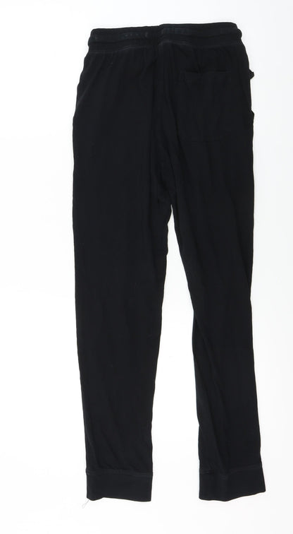 Womens UK Size S NEXT Regular Fit Sweatpants Black Trousers