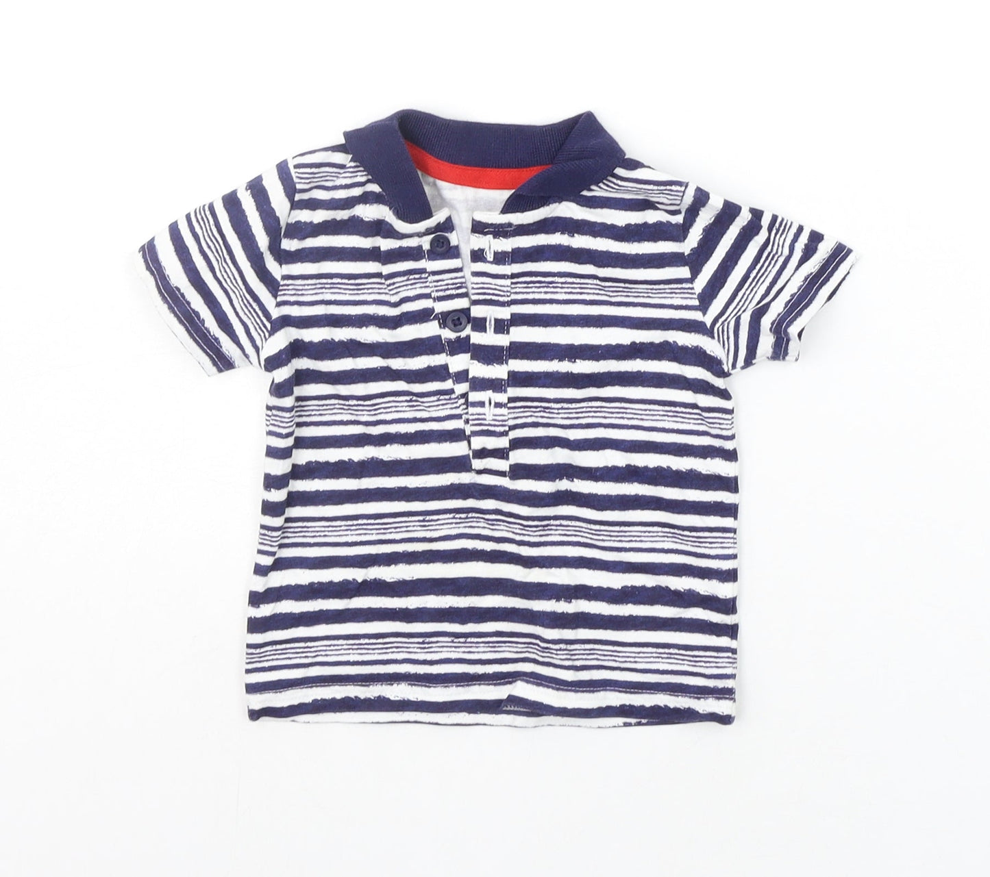 George Baby Blue Striped  Basic T-Shirt Size 3-6 Months