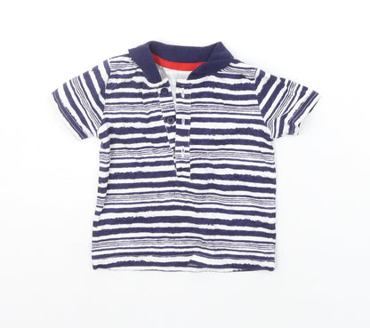 George Baby Blue Striped  Basic T-Shirt Size 3-6 Months