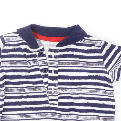 George Baby Blue Striped  Basic T-Shirt Size 3-6 Months