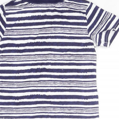 George Baby Blue Striped  Basic T-Shirt Size 3-6 Months