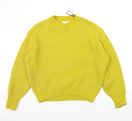 Womens UK Size XS H&M Yellow Pullover Jumper