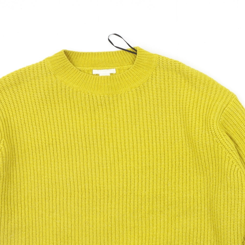 Womens UK Size XS H&M Yellow Pullover Jumper