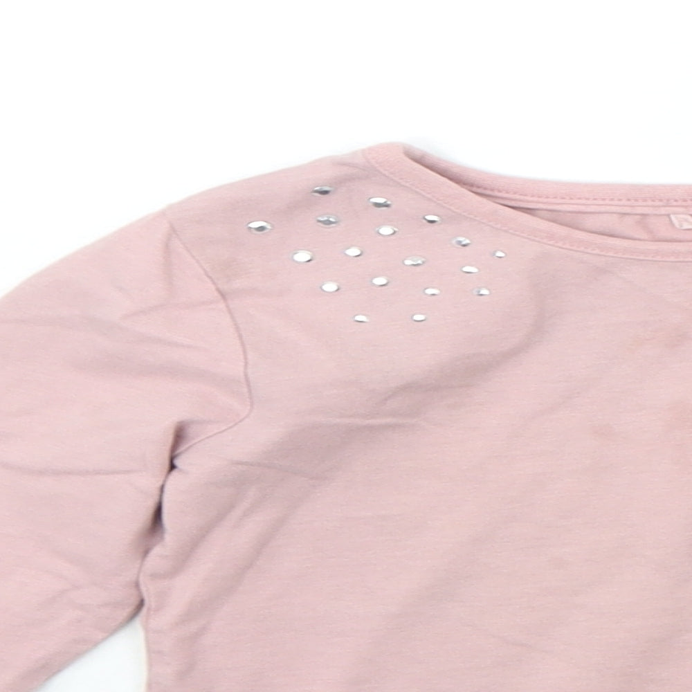 George Girls Pink   Basic T-Shirt Size 5-6 Years
