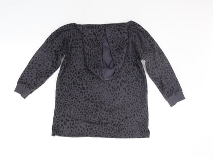 George Girls Green Animal Print  Pullover Jumper Size 6-7 Years