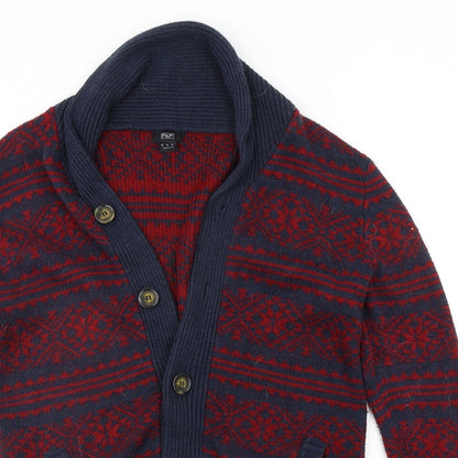 F&F Womens Red Floral  Cardigan Jumper Size S