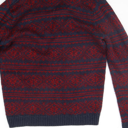 F&F Womens Red Floral  Cardigan Jumper Size S