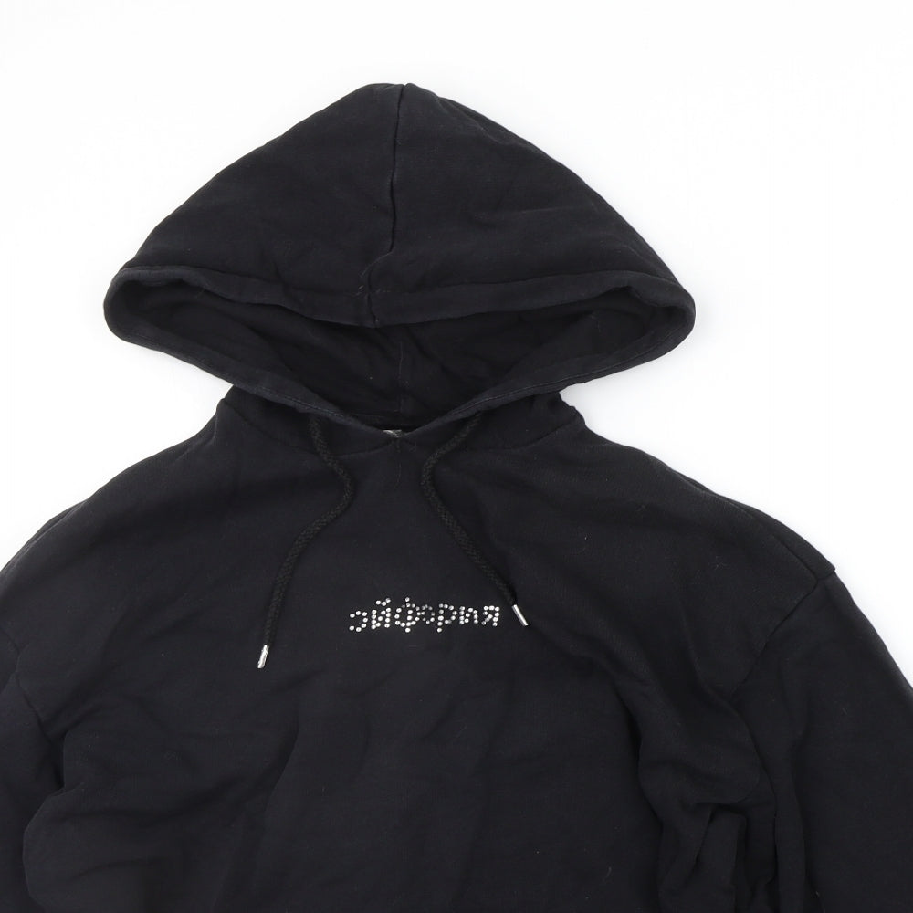 Mens UK Size XS ASOS Black Pullover Hoodie