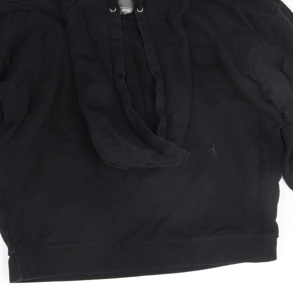 Mens UK Size XS ASOS Black Pullover Hoodie
