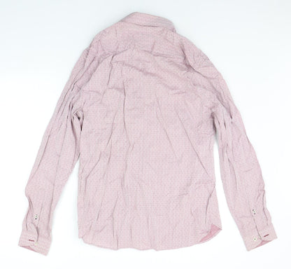 F&F Mens Pink Polka Dot   Button-Up Size M