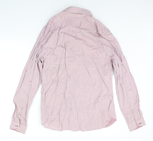 F&F Mens Pink Polka Dot   Button-Up Size M