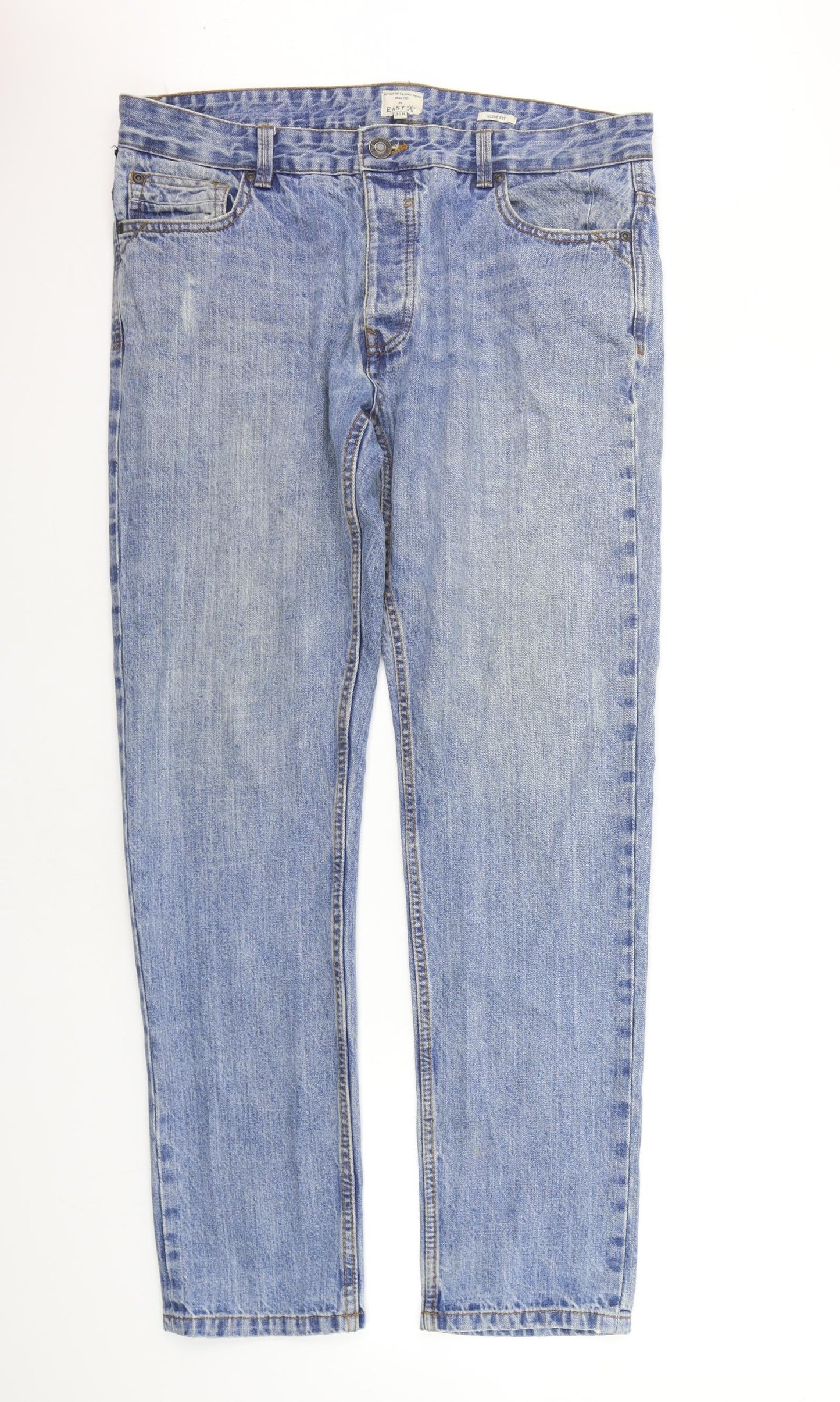 Womens UK Size 36 in Easy Regular Fit Straight Blue Jeans