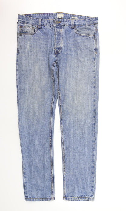Womens UK Size 36 in Easy Regular Fit Straight Blue Jeans