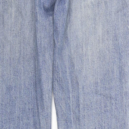 Womens UK Size 36 in Easy Regular Fit Straight Blue Jeans