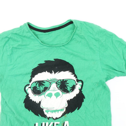 George Girls Green   Basic T-Shirt Size 13-14 Years  - chimp