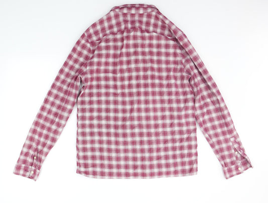 John Lewis Mens Purple Check   Button-Up Size M