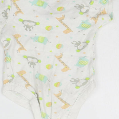 B&M Baby White Geometric  Babygrow One-Piece Size 6-9 Months