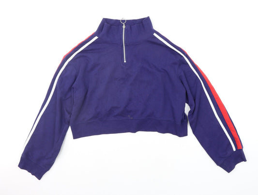 Womens UK Size S Divided Blue Pullover Jumper