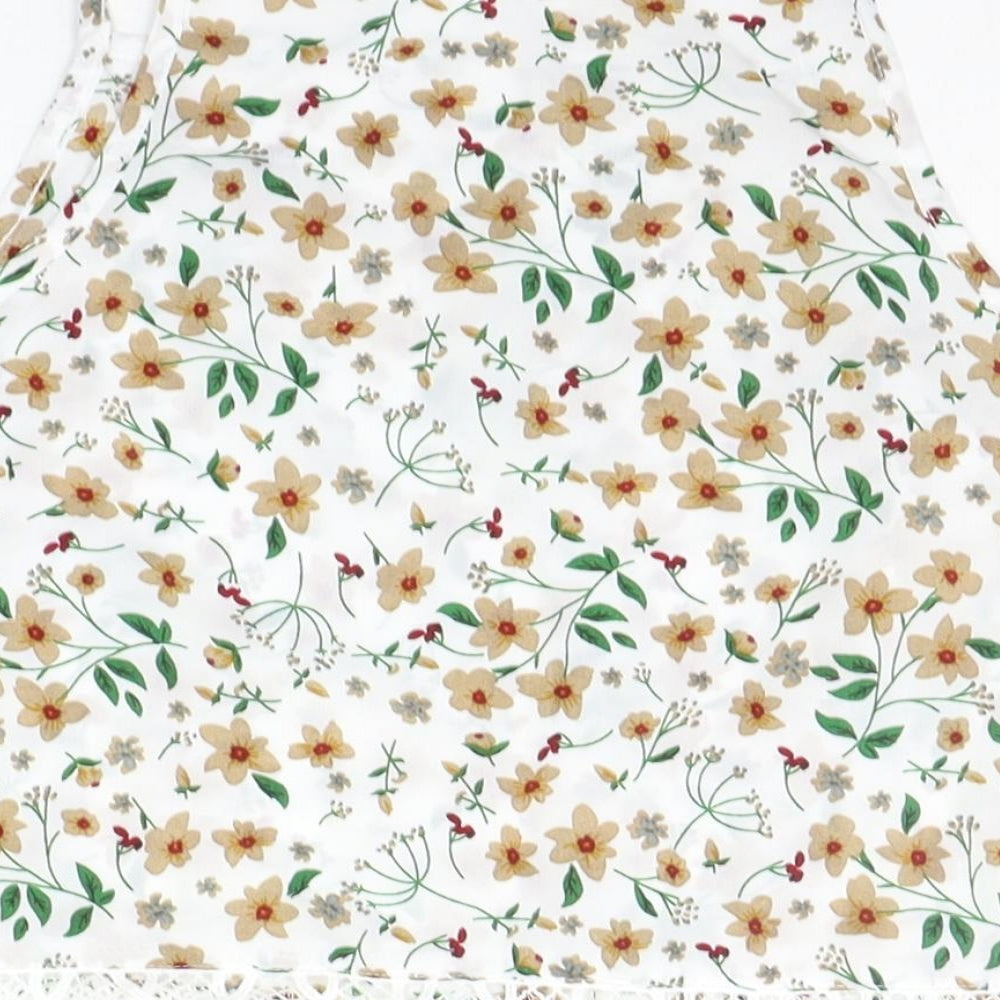 Womens UK Size M SHIEN White Basic Tank