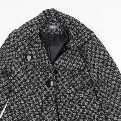 Apricot Womens Grey Floral  Overcoat Coat Size M