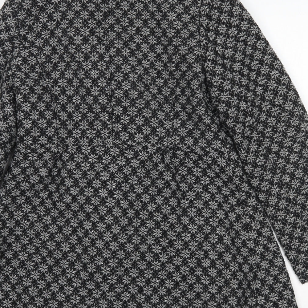 Apricot Womens Grey Floral  Overcoat Coat Size M