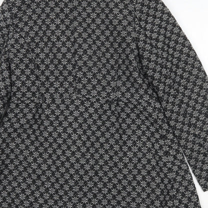 Apricot Womens Grey Floral  Overcoat Coat Size M