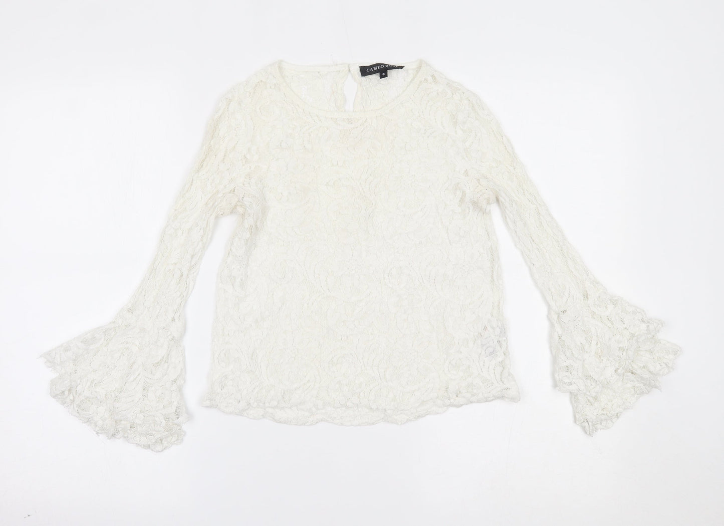 Womens UK Size 8 CAMEO ROSE White Basic Blouse