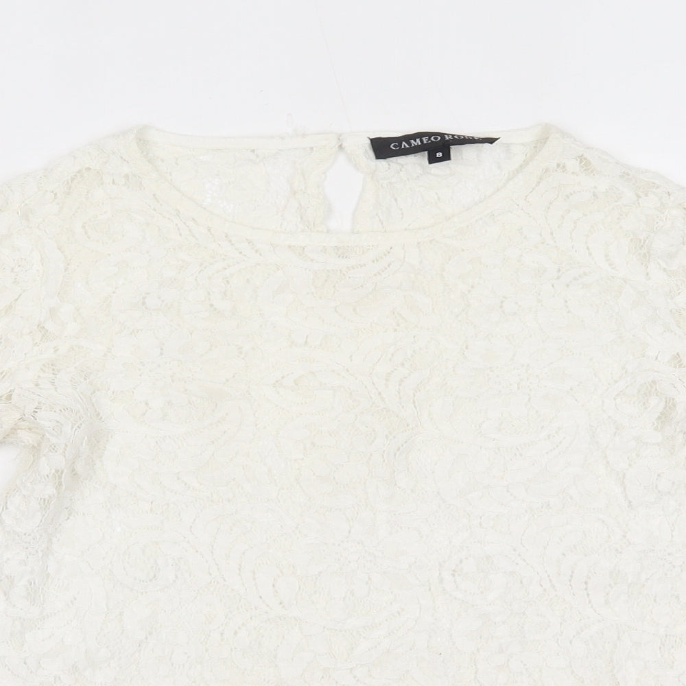 Womens UK Size 8 CAMEO ROSE White Basic Blouse