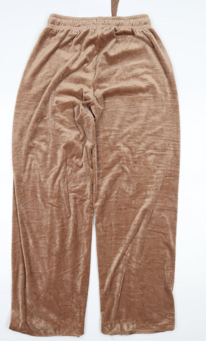 Womens UK Size S Primark Regular Fit Sweatpants Brown Trousers