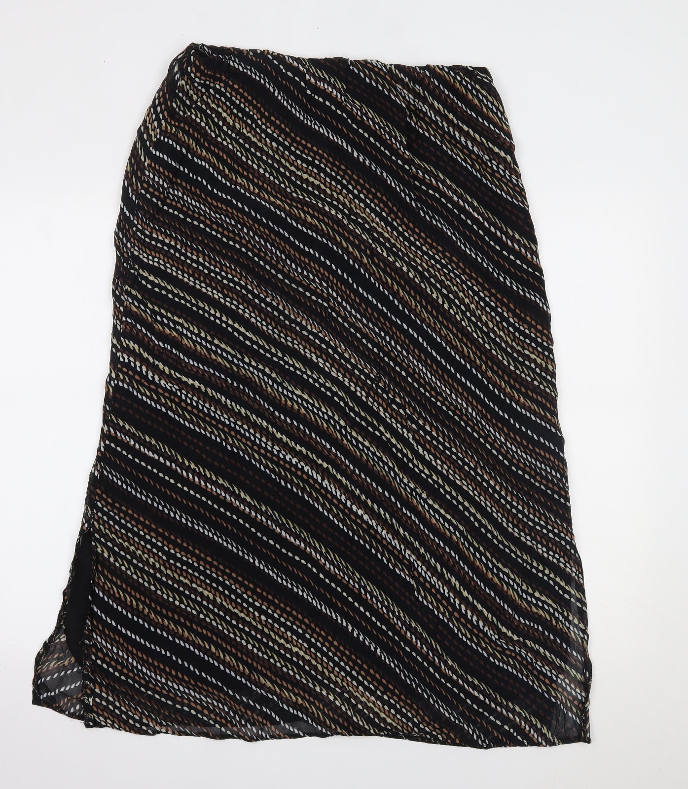 Berkertex Womens Brown Polka Dot  A-Line Skirt Size 14