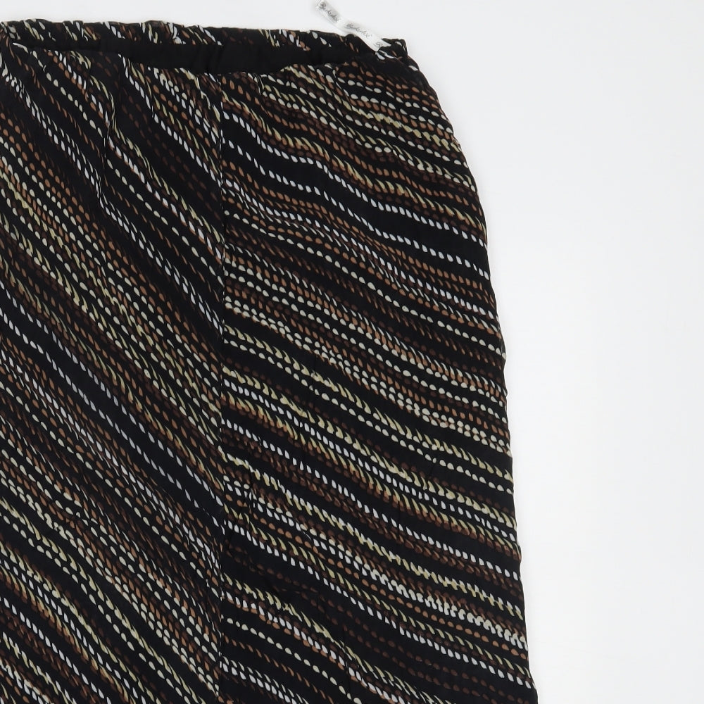 Berkertex Womens Brown Polka Dot  A-Line Skirt Size 14