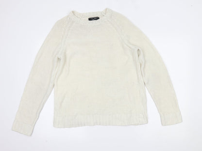 FOREVER 21 Womens White   Pullover Jumper Size L