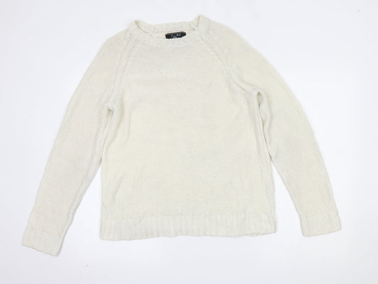 FOREVER 21 Womens White   Pullover Jumper Size L