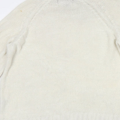 FOREVER 21 Womens White   Pullover Jumper Size L