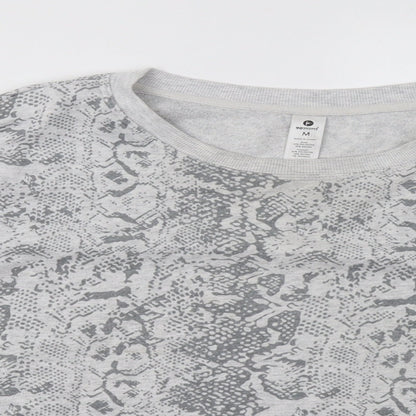 90 Degree Womens Grey Animal Print  Pullover Sweatshirt Size M