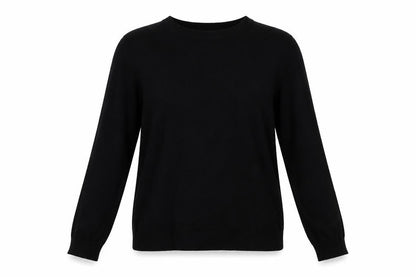 Front view of ASOS women’s black pullover sweatshirt, size UK 14
