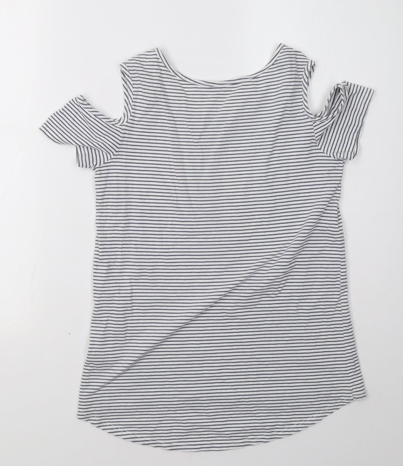 Womens UK Size 8 Sainsburys Blue Basic T-Shirt